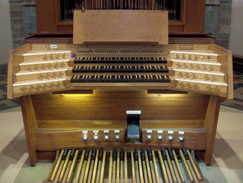 Console de l'orgue